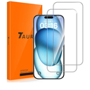 TAURI 2 Pack for iPhone 15/iPhone 15 Pro Screen Protector Tempered Glass, Sensor Protection, Dynamic Island Compatible, Case Friendly, 6.1"
