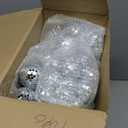 Funtery 100 Pcs Mirror Disco Balls Bulk Assorted Silver Hanging Disco Ball Decor for Home Wedding Birthday Dance Music 70 S Theme Party Christmas Tree Ornaments(0.8'',1.6'',2.4'',3.2'',4'',8'')