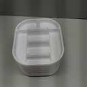 Baderke 60 Pack Disposable Plastic Taco Plates, Fiesta Tacos Holder Tray PP Taco Holder Plates with 2 Dividers for Soft & Hard Shells for Tacos Tuesday Bar, Parties, Picnics (White)