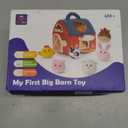 hahaland Baby Toys 6-12 Months - Surprise Barn Stuffed Farm Animals, Rattle, Crinkle, Mirror, Montessori Toys for 6 Month Old Sensory Balls 1-3 Plush Toy Girl Boy Gifts Baby Easter Basket Stuffers