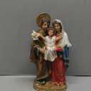Holy Family Indoor Statue | Features Mary and Joseph Holding Child Jesus | Classic Christian Home Décor | Great Catholic Gift for Weddings and Housewarming 8"
