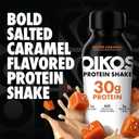 Oikos Protein Shake, Salted Caramel, 30g High Protein Drinks, Shelf Stable, Ready to Drink, 5g Prebiotic Fiber, 12 fl oz Bottle, 4 Count (EXP 03/18/27)