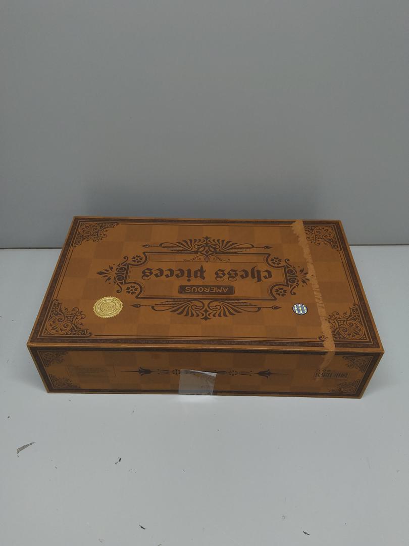 AMEROUS High Polymer Weighted Chess Pieces with 4.25'' King - 2 Extra Queens - Gift Package, Standard Tournament Chessmen for Chess Board or Replacement of Missing Pieces (Chess Pieces Only)