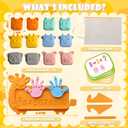 Preschool Learning Math Toy for Toddlers, Silicone Counting Board with Number Tracing | Montessori Educational Math Manipulatives Number Counting Blocks for 3 Year+ Boys Girls Gifts