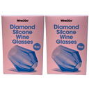 Wine2Go Diamond Silicone Wine Glasses 9oz