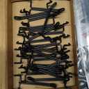 Urban Deco Portable & Adjustable Peg Board Display Stand | 17x13 Inch with 12 Hooks | Small Pegboard Quick-Setup, Metal Jewelry Organizer for Retail Stores, Craft Shows & Vendor Events (2-Pack, Black)