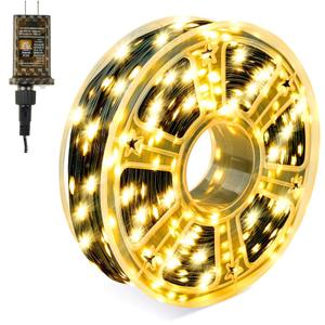 Joiedomi 1200 LED Christmas Lights Outdoor,394 FT Warm White Christmas Tree Lights with 8 Modes Timer, PVC Green Wire String Lights with Reel for Indoor Outdoor Holiday Xmas Eve Night Decorations