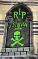 TOKLYUIE Fluorescent Halloween RIP Tombstone