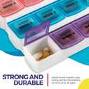 Monthly Pill Organizer - 28 Day Monthly Pill Planner to Separate Pills & Vitamins Week to Week, Travel Medication Reminder Daily Monday to Sunday Compartments