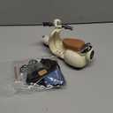 WALLFID 2PCS 17cm Doll Accessories  Stylish Outfit with Hat + Mini Scooter Prop, Cute Motorcycle & Clothes Set for Doll Display, Role Play, Shelf Decor or Party Scene Decoration (Cream & Black)