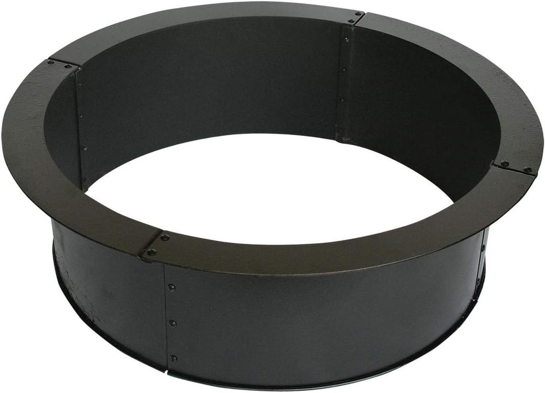 Blue Sky Outdoor Living 28" Round Heavy-Duty Steel Fire Ring, Portable Compact Outdoor Fire Ring, Black
