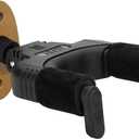 Auto-Lock Guitar Wall Mount, Self-Locking Guitar Hanger with Nitro-Safe Velvet, Holds 22 lbs, Wall Mount for Acoustic, Electric, and Bass Guitars, Easy Installation,Yellowish Brown