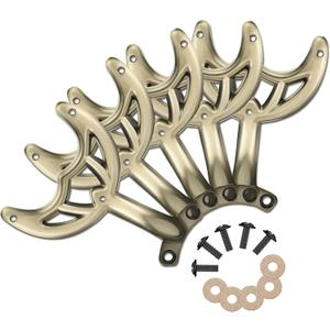 Dreyoo 5 Pack 42'' Ceiling Fan Blade Arms Replacement Compatible with Westinghouse Lighting 7740200, with 15 Pcs 1/2'' Mounting Screws, Antique Brass Fan Blade Arms, Easy to Install