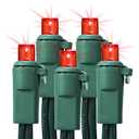 Brizled Red Christmas Lights, 33ft 100 LED 5MM Wide Angle Gentle Twinkle Christmas Lights, 120V UL Certified Connectable Xmas String Light Outdoor Xmas Tree Light for Tree Party Wedding Home Garden