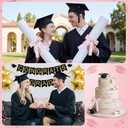 Suncalla 6 Pcs Pink Graduation Cap Bow Pearl Bow Decor Class of 2026 Decorations 5.1 x 7.5 Inch 2026 Graduation Ceremony Accessories for Party Decoration(Pink)