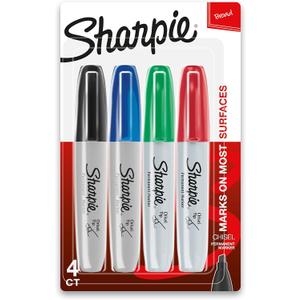 SHARPIE Permanent Markers, Chisel Tip, Classic Colors, 3 Count
