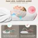 Osteo Cervical Pillow for Neck Pain Relief, Hollow Design Odorless Memory Foam Pillows with Cooling Case, Adjustable Orthopedic Bed Pillow for Sleeping, Support for Side Back Sleepers