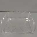 YAGELI Acrylic Napkin Holder for Cocktails  Clear Scalloped Tray and Dispenser for Kitchen, Dining, Bar  Organizes Flat Paper Towels & Disposable Napkins for Weddings, Home, Hotel5.9x5.9in)