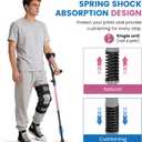 Ergonomic Forearm Crutches Spring Assist Crutches for Adults,Comfortable and Height Adjustable Arm Crutches Forearm with Anti-Slip Base,Walking Crutches with Cuffs, Not a Pair (Pink)