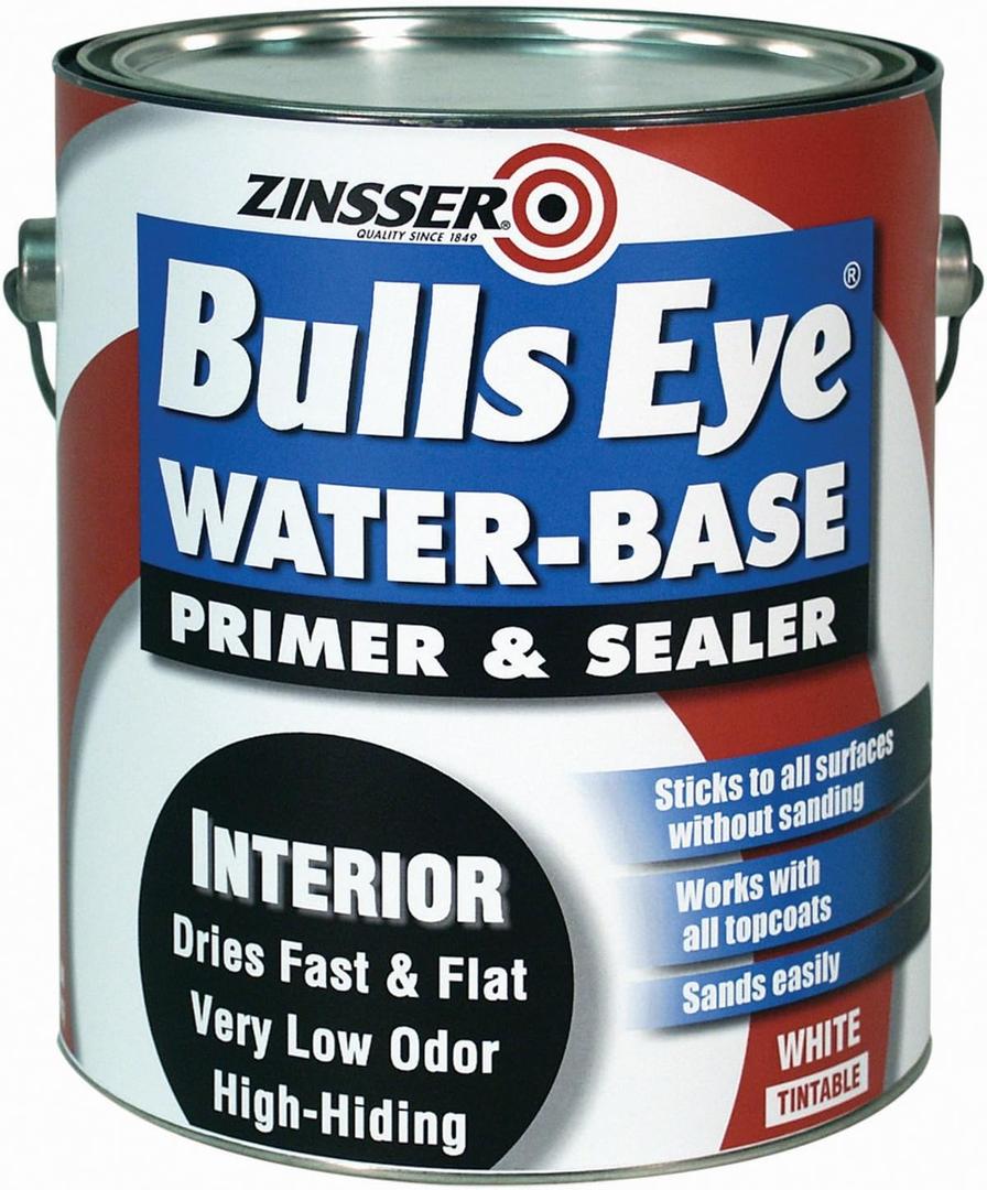1 gal Zinsser 02241 White Bulls Eye Water-Based Interior Primer & Sealer