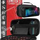 Orzly Case for Nintendo Switch 2 Protective Travel Carry Case with Screen Padding, Game Cards & microSD Slots with Zipped & Open Pockets for Console Accessories - Gift Box Edition