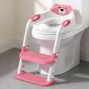 Potty Training Seat, SKYROKU Potty Training Toilet with Step Stool Ladder, for Kids Boys Girls Toddlers - Comfortable Safe Potty Seat with Anti-Slip Pads Ladder (8899+DarkBlue)