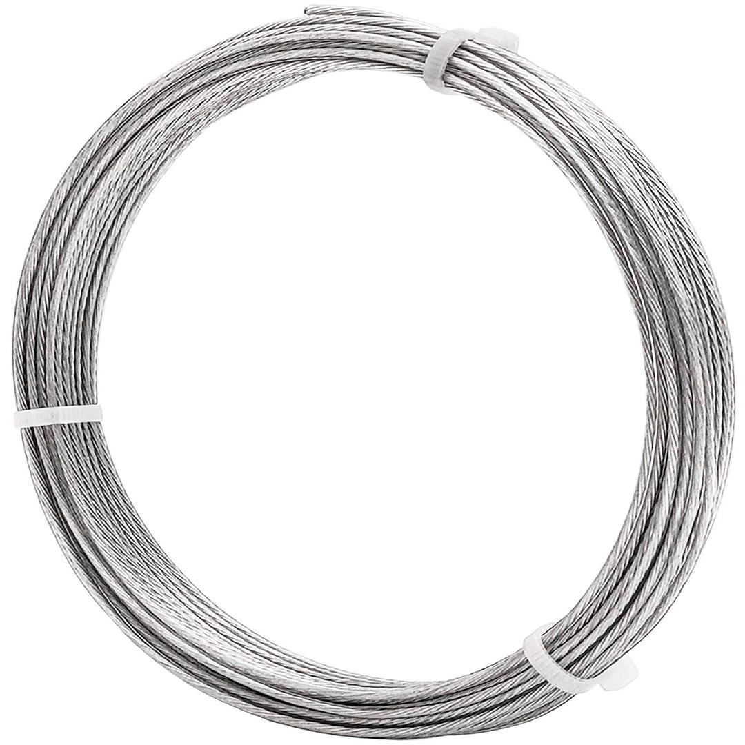 Vinyl Coated Picture Hanging Wire #6 50-Feet Braided Picture Wire Heavy,Supports up to 60lbs for Photo Frame Picture,Artwork,Mirror Hanging(2mm x 15 Meters)