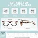 Oversized Reading Glasses Women Oprah Style Blue Light Blocking Computer Readers Designer Ladies Large Frame Square (+1.50, Pack of 3)