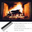 Fireplace Screen Mesh Curtain Two 24" Wide 20" High Panels (Black) and Adjustable Rod and Valance Kit for Fireplace Mesh