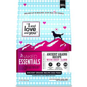 I and love and you Naked Essentials Ancient Grains Dry Dog Food - Lamb + Beef - High Protein, Real Meat, No Fillers, 23lb Bag (23 Pound (Pack of 1))