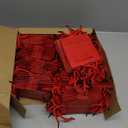 Sherr 100 Pack Mini Gift Bags Bulk, 4 x 2.75 x 4.5 Inches Paper Bags with Tags, Extra Small Paper Gift Boxes with Handles for Birthday, Party Favors, Weddings, small business(Red)