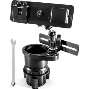 Cup Holder Expander Mount for Satellite Radio CB Mic and Walkie Talkie | Universal 3-in-1 Car Organizer Hanger, 2.6-3.5In Adjustable, No-Drill Installation