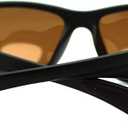 JuicyOrange Mens Wrap Around Sport Sunglasses Polarized Plus Bifocal Reading Lens Black (black (brown), 2.75)