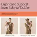 Ergobaby Upsie Sling Baby Carrier for Babies and Toddlers 6-48 Months (17-45 lbs) - 2-Position Ergonomic Baby Carrier with Front Storage Pocket, Hip-Healthy Positioning - Natural Beige