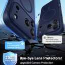 2 x Magnetic for iPhone 17 Pro Max Case, Full Camera Protection, Compatible with MagSafe, Military-Grade Shockproof, Anti-Slip, Matte Slim Cover for i Phone 17 Pro Max Phone Case 6.9", Blue