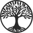 MAX WOODY Wall Art Tree Of Life Wall Decor Medium Art Zen Wall Art Chakra Grids (11.6" W x 11.6" H/29.5x29.5 cm)