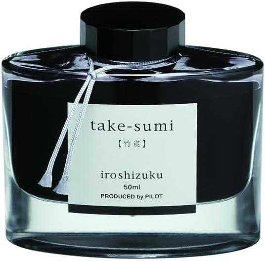 Pilot Iroshizuku Fountain Pen Ink  50 ml Bottle  Take-sumi (Gray Black) (Japan Import), Black (1.7 fl oz)