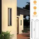 𝟐𝟒 𝐈𝐍 Porch Lights Outdoor Sconce Light,Modern Exterior Front Door Lighting Fixture,Black Led Long Outdoor Wall Light,Waterproof Outside Lights For House,Patio,Garage,24W Warm White 1 Pack, 23.6IN-1 PACK