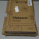 Plastic Clipboards (Set of 6) Transparent Clipboard (Clear) Strong 12.5 x 9 Inch | Holds 100 Sheets! Acrylic Clipboards with Low Profile Clip | Bulk Back to School Supplies for Teachers