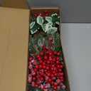 Christmas Decorations - 40 Packs Snow Artificial Christmas Picks Red Berry Stems Sprays Faux Cedar Holly Pine Needles Branches Christmas Tree Picks for Xmas Winter Holiday DIY Crafts Wreath Tree