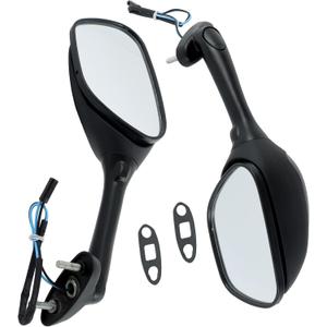 labwork Black Mirrors Smoke Turn Signals Replacement for Suzuki GSXR600 GSXR750 2006-2015, GSXR1000 2005-2015