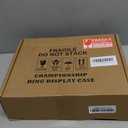 Championship Ring Display Case, 12 Ring Posts Sports Ring Display Case Wooden Shadow Box for Baseball Basketball Football Softball Award Rings Fan Souvenirs