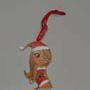 Mariah Carey, red Christmas ornament, Christmas tree, (4in length)