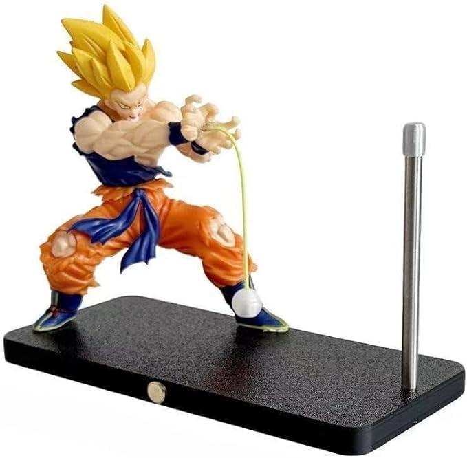 Super Saiyan Night Light, LED Wave Effect, Magnetic Display Stand Blue