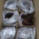 VOHO Brown Candlestick Holders Set of 6, Old Fashioned Candle Sticks Holder Decor for Daily Room/Halloween/Thanksgiving Party, Double Side Taper Candle Holders for Candlesticks/Tealight Candles(Brown)