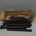 Black Long Curtain Rod Tension Shower Curtain Rods 30 to 120 inch Adjustable Spring Heavy Duty Rods for Bathroom Windows Outdoor No Drill No Slip Spliced and Telescopic Design