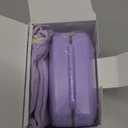 Travel Pill Organizer with Blank Labels, Weekly Pill Box, 8 Large Compartments Medicine Organizer, Moisture-Proof Pill Case for Vitamin, Medicine, Fish Oil/Supplements, (Purple)