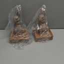 Book Ends for Shelves to Hold Books Hevay Duty,Decorative Bookends for Bookshelf Dcor,Cute Animal Rabbit Book Stopper Easter Bunny Statues for Home, Living Room Decoration,1 Pair (Bronze)