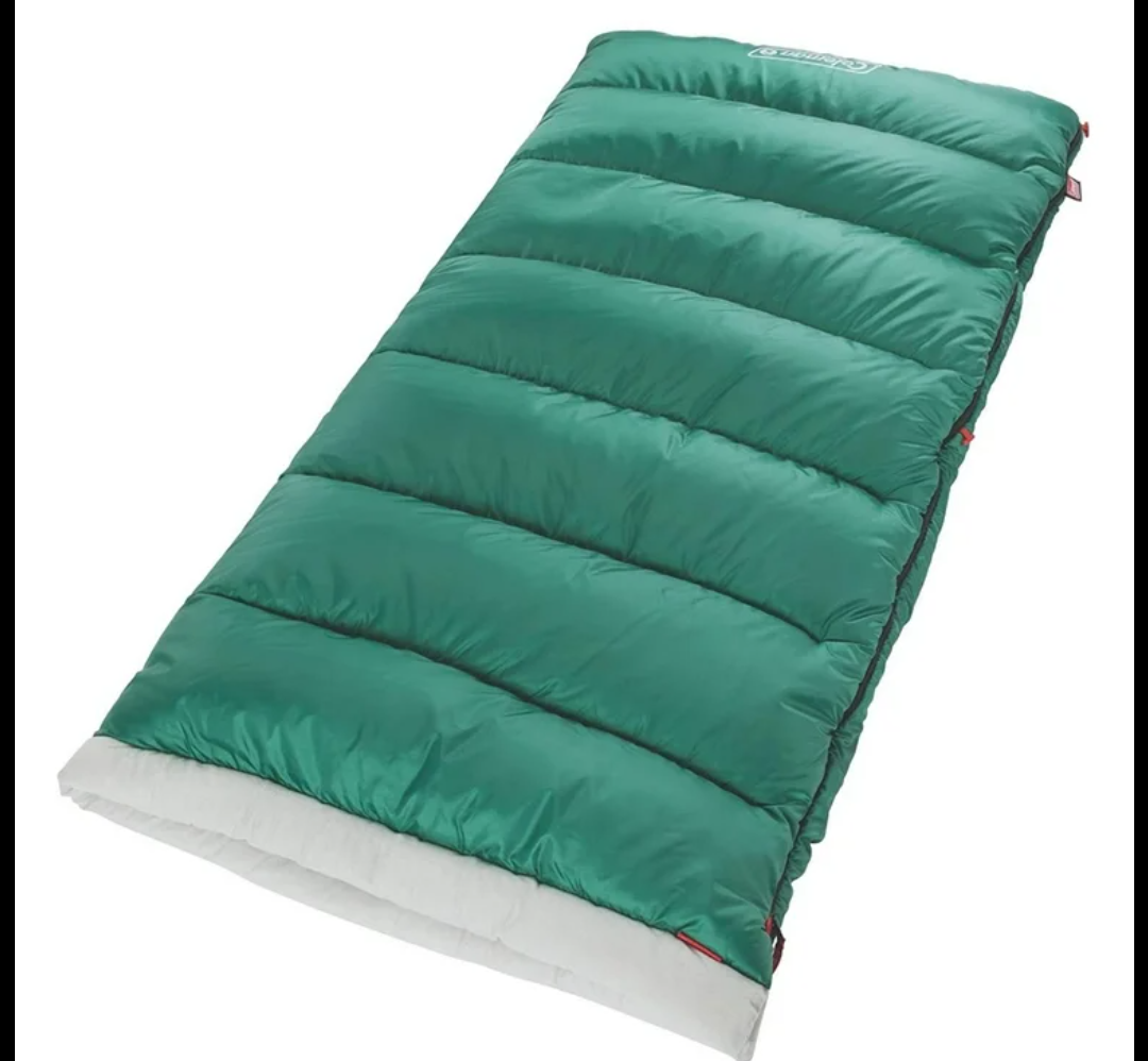 Coleman Autumn Glen Sleeping Bag, 30°F/40°F/50°F Lightweight Sleeping Bag for Adults, No-Snag Zipper with Stuff Sack Included, Machine Washable for Easy Cleaning