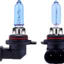 NEWBROWN 9012 HIR2 Headlight Bulb Halogen Bulb 5000K Super White Light Long Life Replacement PX22D 12V/55W (9012/HIR2, 2 Pack)